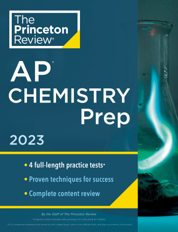 Book cover for Princeton Review AP Chemistry Prep, 2023