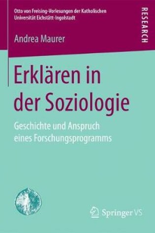 Cover of Erklären in der Soziologie