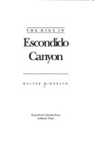 Cover of The Digs in Escondido Canyon