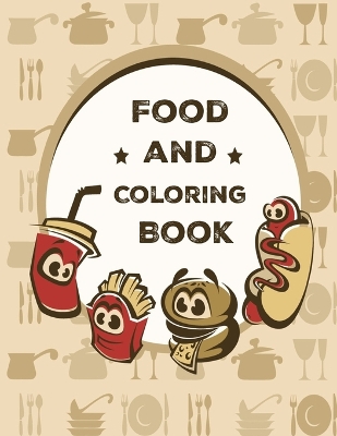 Book cover for Food and Coloring Book