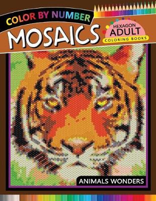 Book cover for Mosaics Hexagon Coloring Book