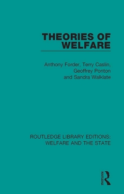 Cover of Theories of Welfare