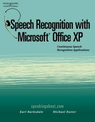 Book cover for Speech Recognition with Microsoft Office XP