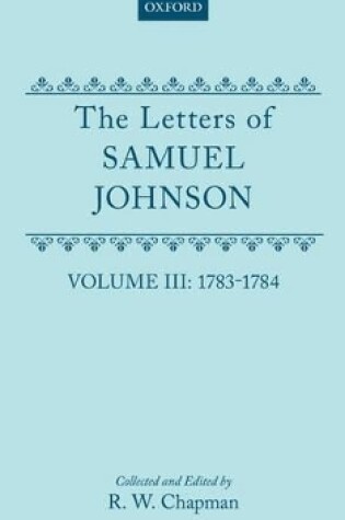 Cover of The Letters of Samuel Johnson with Mrs Thrale's Genuine Letters to Him