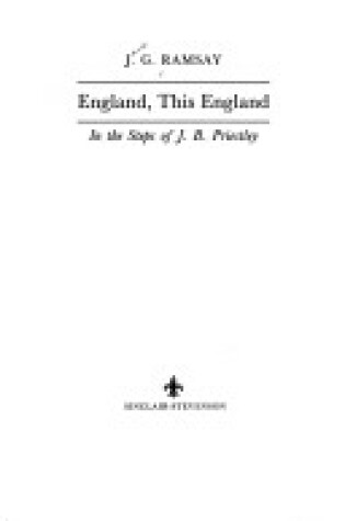 Cover of England, This England