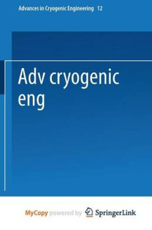 Cover of Advances in Cryogenic Engineering