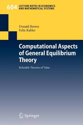 Cover of Computational Aspects of General Equilibrium Theory