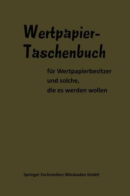 Book cover for Wertpapier Taschenbuch