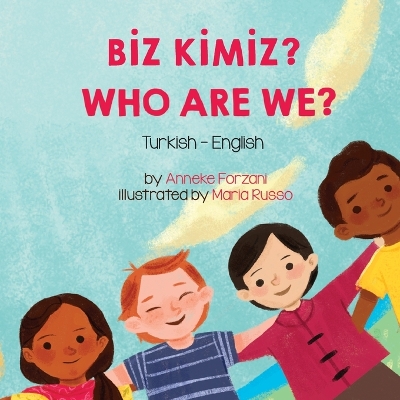 Book cover for Who Are We? (Turkish-English)