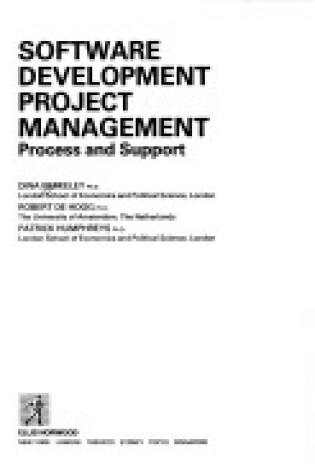 Cover of Software Development Project Management