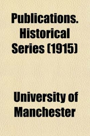 Cover of Publications. Historical Series (Volume 24)