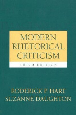 Cover of Modern Rhetorical Criticism