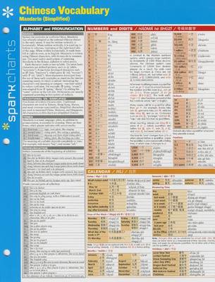 Cover of Chinese Vocabulary: Mandarin (Simplified) SparkCharts