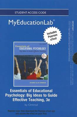 Book cover for NEW MyLab Education with Pearson eText -- Standalone Access Card -- for Essentials of Educational Psychology