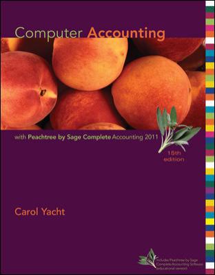 Cover of Computer Accounting with Peachtree Complete 2011, Release 19.0