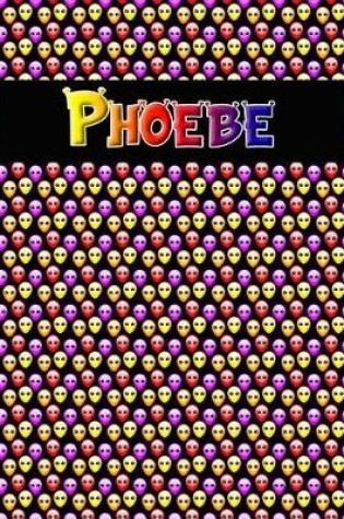 Cover of 120 Page Handwriting Practice Book with Colorful Alien Cover Phoebe