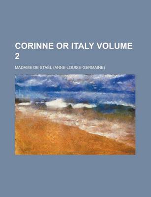 Book cover for Corinne or Italy Volume 2