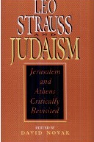 Cover of Leo Strauss and Judaism