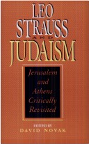 Book cover for Leo Strauss and Judaism