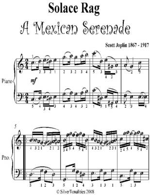 Book cover for Solace Rag a Mexican Serenade Easy Piano Sheet Music