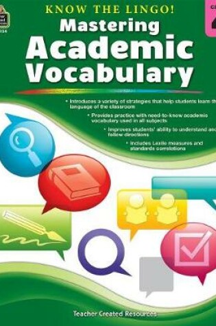Cover of Know the Lingo! Mastering Academic Vocabulary (Gr. 4)