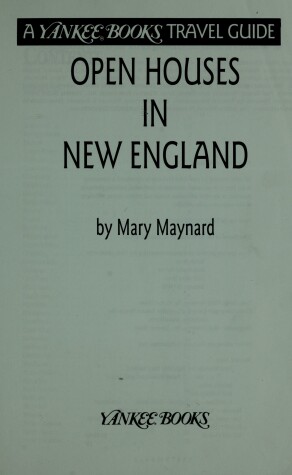 Book cover for Open Houses in New England