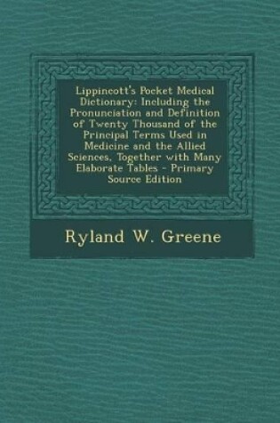 Cover of Lippincott's Pocket Medical Dictionary