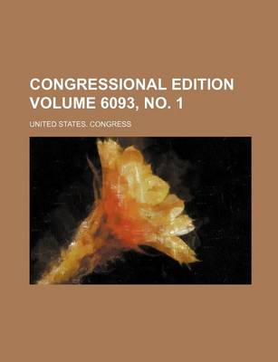 Book cover for Congressional Edition Volume 6093, No. 1