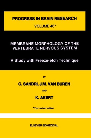 Cover of Membrane Morphology of the Vertebrate Nervous System