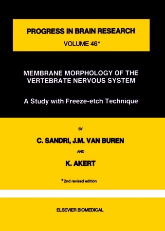 Cover of Membrane Morphology of the Vertebrate Nervous System