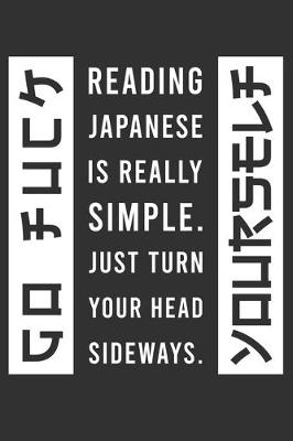 Book cover for Reading japanese is really simple. Just Turn your head sideways.