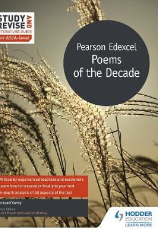 Cover of Study and Revise Literature Guide for AS/A-level: Pearson Edexcel Poems of the Decade