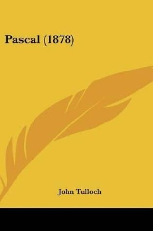 Cover of Pascal (1878)