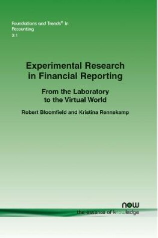 Cover of Experimental Research in Financial Reporting