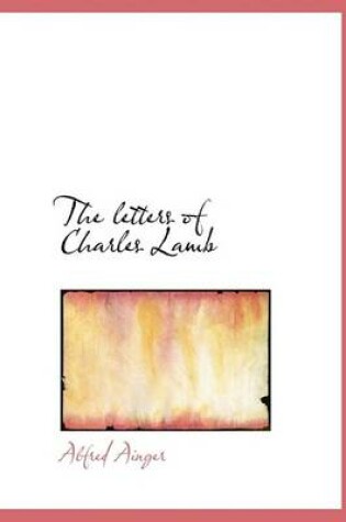 Cover of The Letters of Charles Lamb