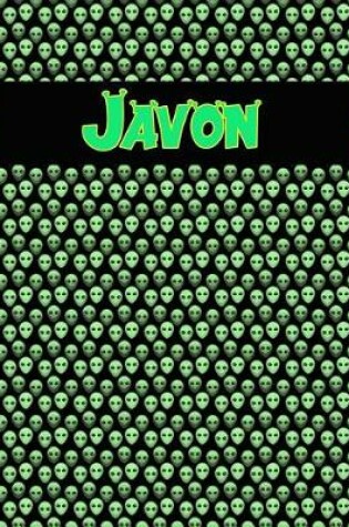 Cover of 120 Page Handwriting Practice Book with Green Alien Cover Javon