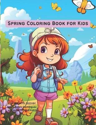 Book cover for Spring Coloring Book for Kids