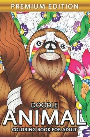 Cover of Doodle Animal Coloring book for Adults