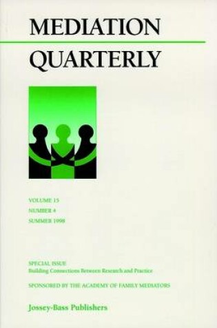Cover of Mediation Quarterly V15 4 Winter 98 998