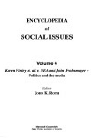 Cover of Encyclopedia of Social Issues