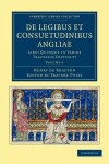 Book cover for De Legibus et Consuetudinibus Angliae