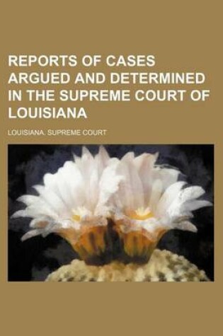 Cover of Reports of Cases Argued and Determined in the Supreme Court of Louisiana (Volume 8; V. 59)