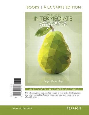 Book cover for Intermediate Algebra, Books a la Carte Edition