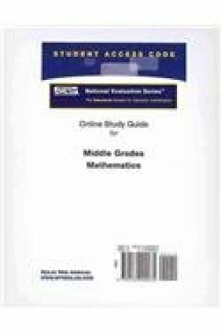 Cover of Access Code Card for the Online Tutorial for the National Evaluation Series Middle Grade Mathematics Test