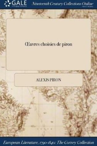 Cover of Oeuvres Choisies de Piron