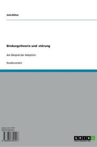 Cover of Bindungstheorie Und -Storung