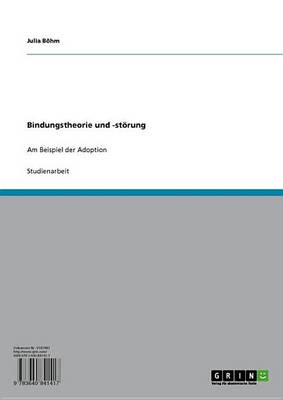 Book cover for Bindungstheorie Und -Storung