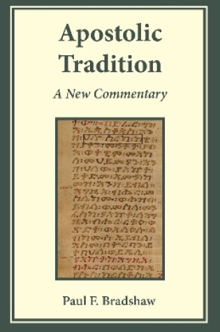 Cover of Apostolic Tradition