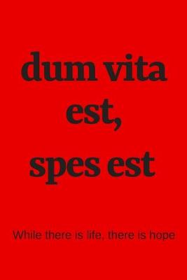 Book cover for dum vita est, spes est - While there is life, there is hope