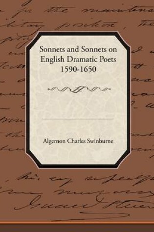 Cover of Sonnets and Sonnets on English Dramatic Poets 1590-1650